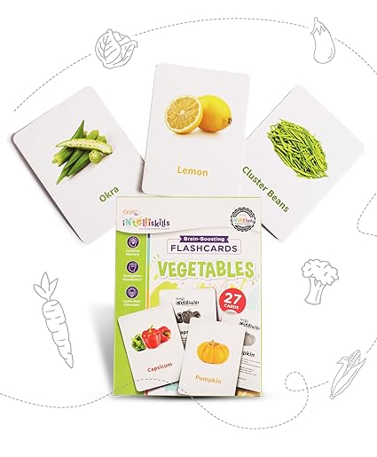 Intelliskills Premium 7-in-1 Brain Boosting Flash Cards for Kids