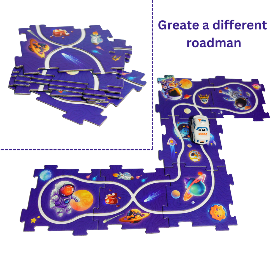 Puzzle Track Car Set [Space]