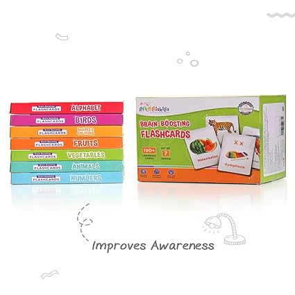 Intelliskills Premium 7-in-1 Brain Boosting Flash Cards for Kids