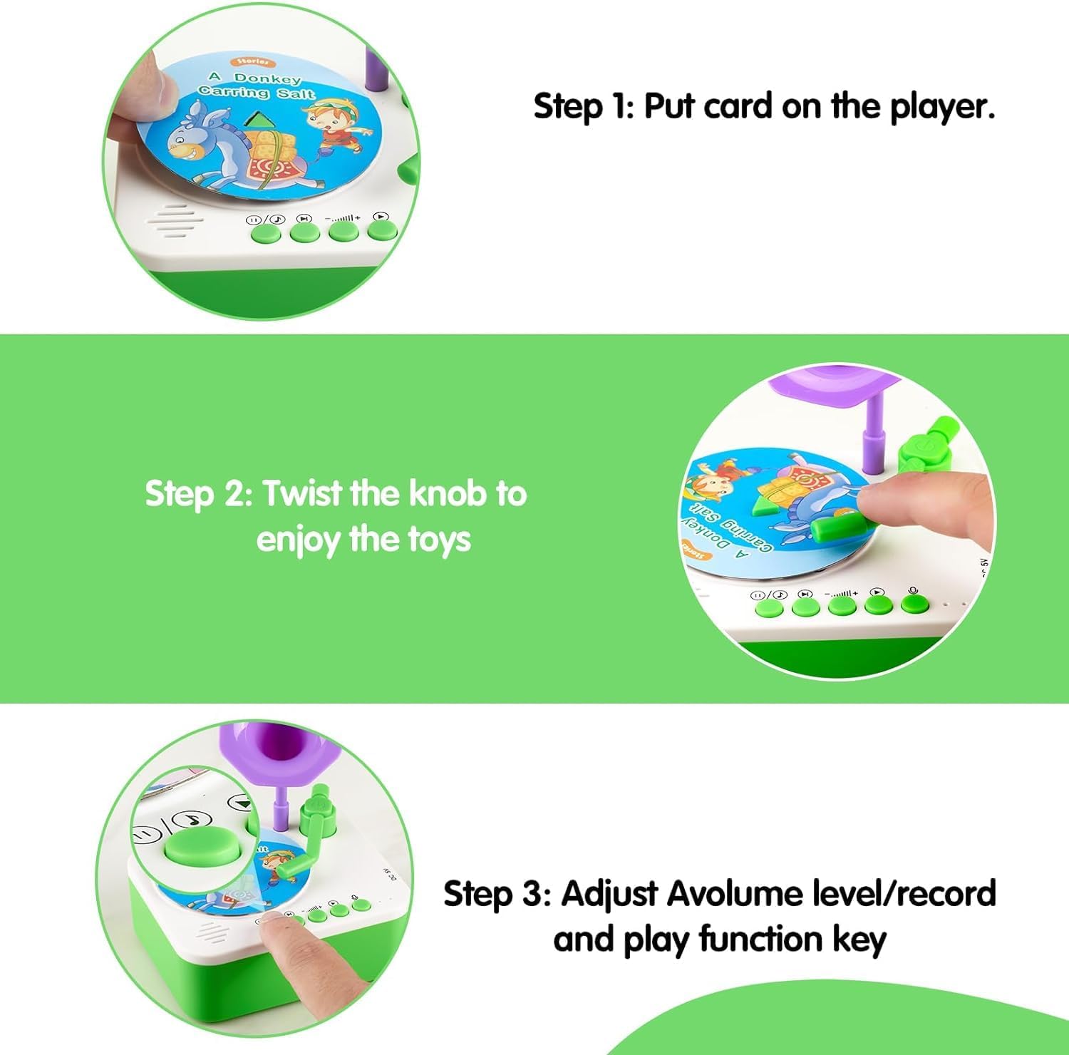 Phonograph .  Learn Stories, Fables, Songs