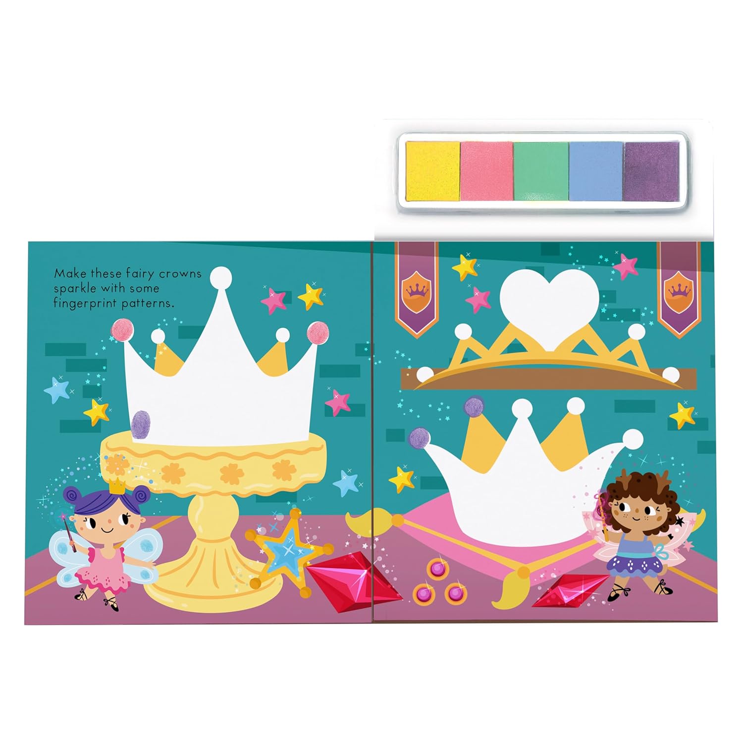 Hinkler Fairy Magic Finger Painting and Colouring Art Book with 35+ Fun Activities