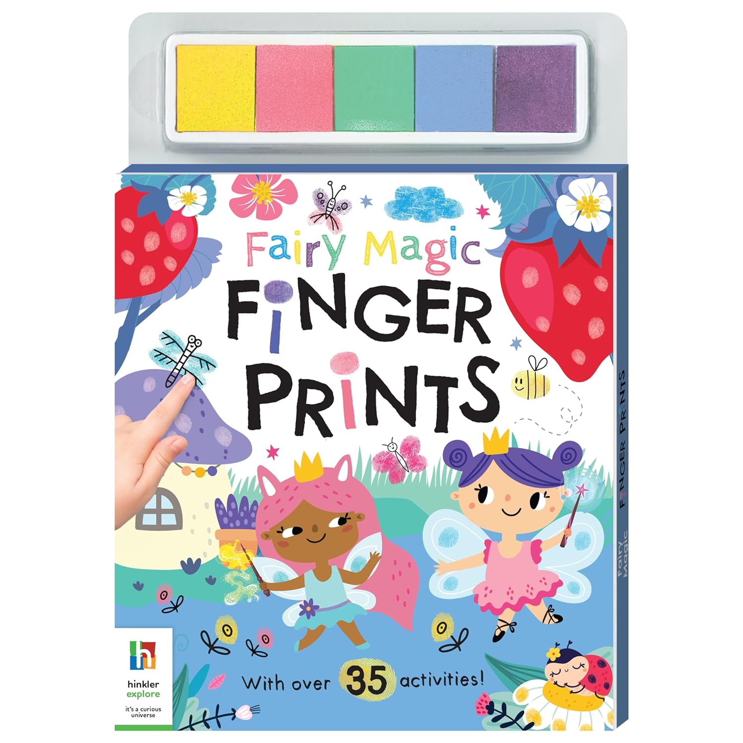 Hinkler Fairy Magic Finger Painting and Colouring Art Book with 35+ Fun Activities