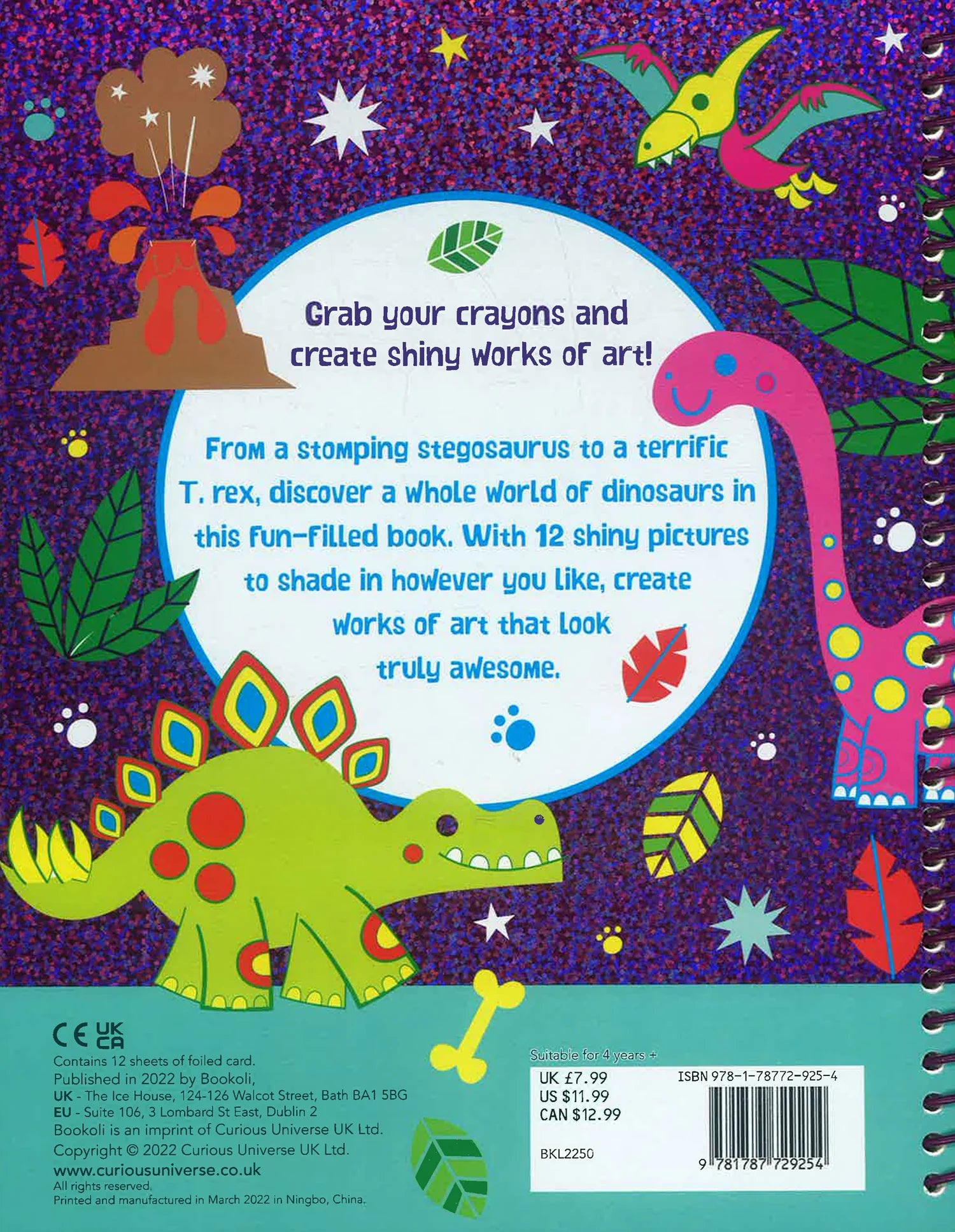 Foil Colouring Dinosaur Land
