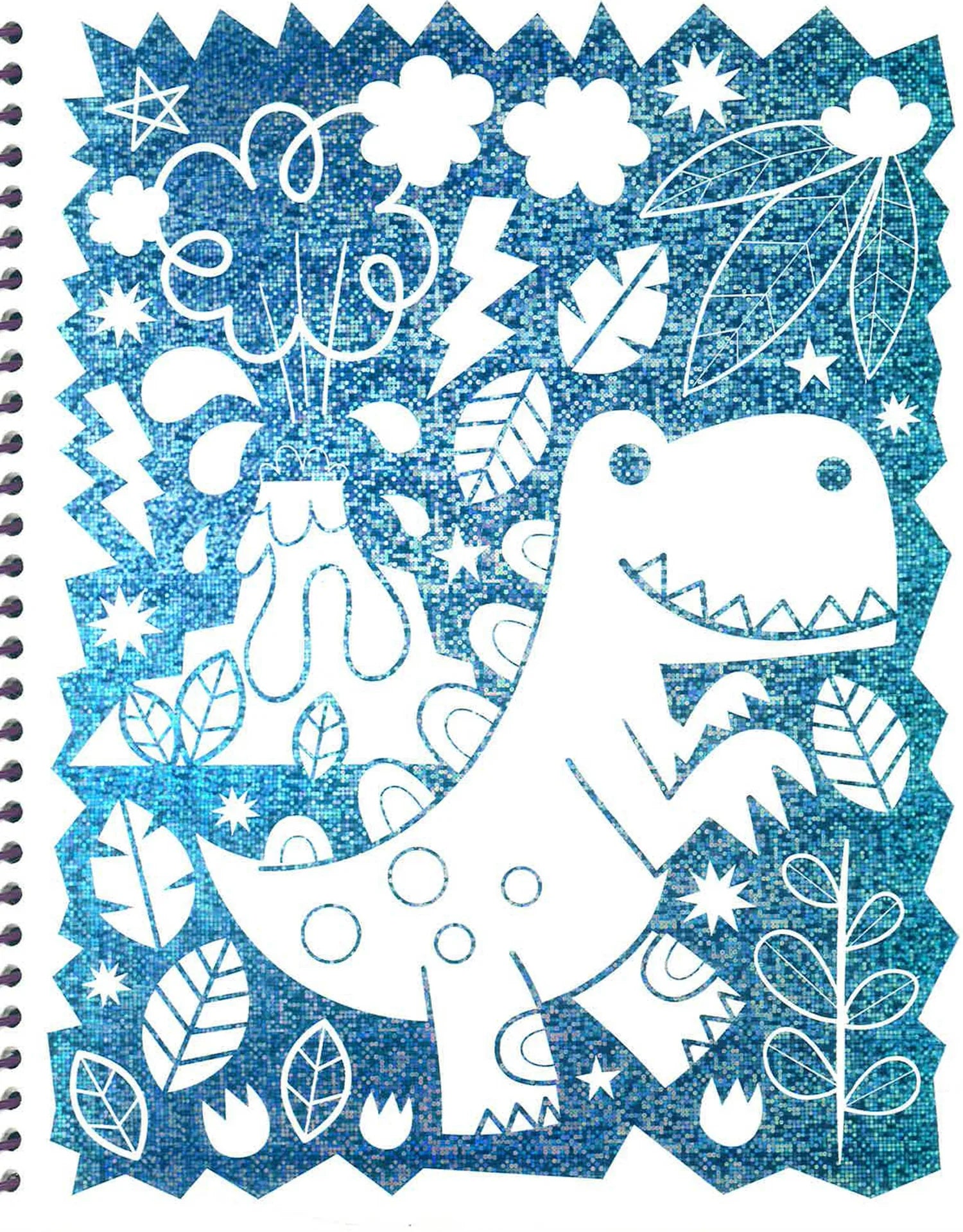 Foil Colouring Dinosaur Land