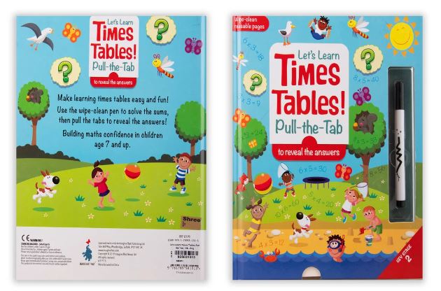 Let's Learn Times Tables wipe -clean board book