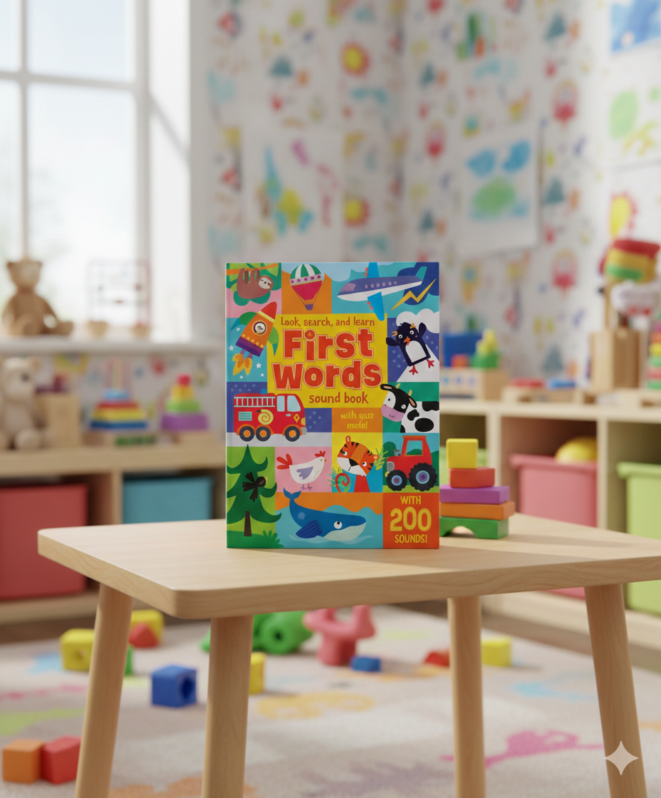 My first words (E Quiz book with 200 sounds)