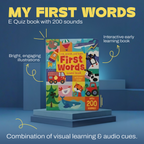 My first words (E Quiz book with 200 sounds)