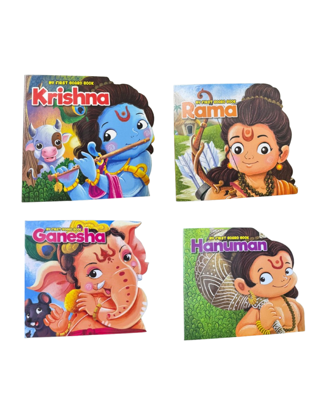 My First Board Book Mythology (Set of 4 Books) Ganesha | Rama | Krishna | Hanuman