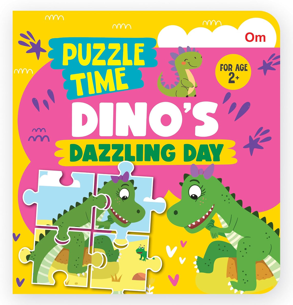 DINO'S BOOk with 3 first puzzles ( 6 pieces)